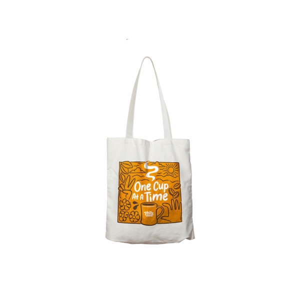 One Cup at a Time Orange Tote Bag