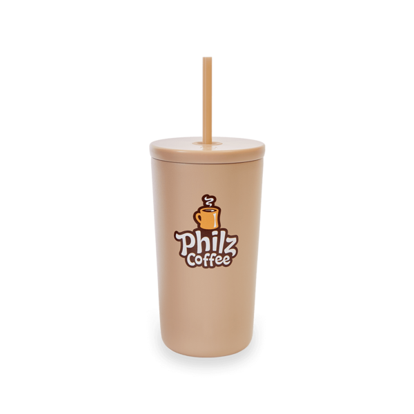 A stainless steel Created Co. tumbler with double-walled insulation to keep your iced coffee chilled for up to 12 hours. With a twist-on lid, no-sweat design, and cup holder compatibility, it's the perfect blend of function and style.